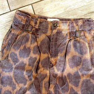 Anthropologie Joggers Giraffe Print Sz 2